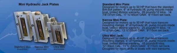 Mini Jack Plate (40HP Max) CLAMP ON : 6" of Adjustable lift Narrow - Image 4