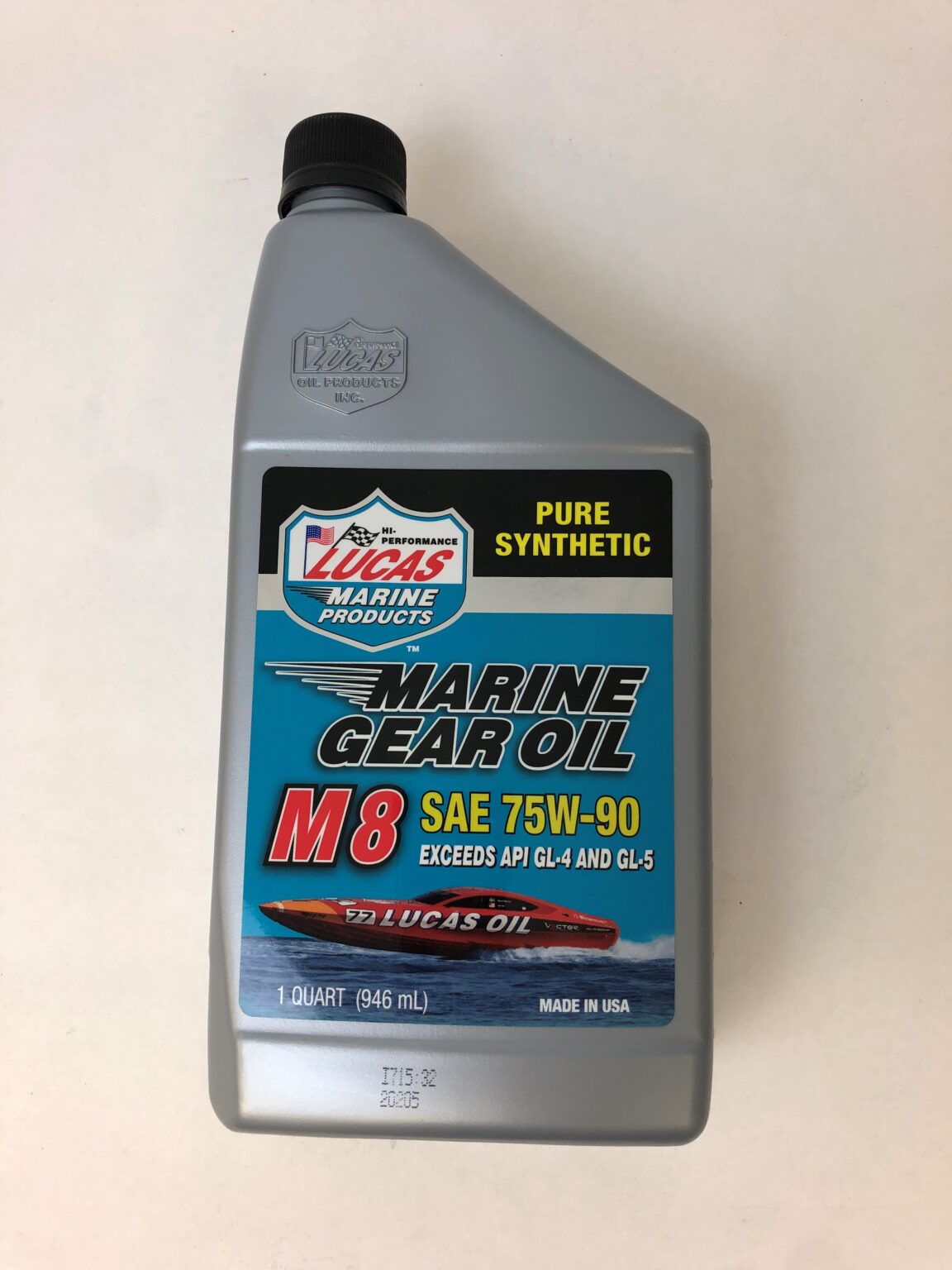 Lucas Marine Gear Oil SAE 75W90 M8 quart Bob's Machine