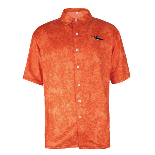 Orange 'Hawaiian' button down shirt